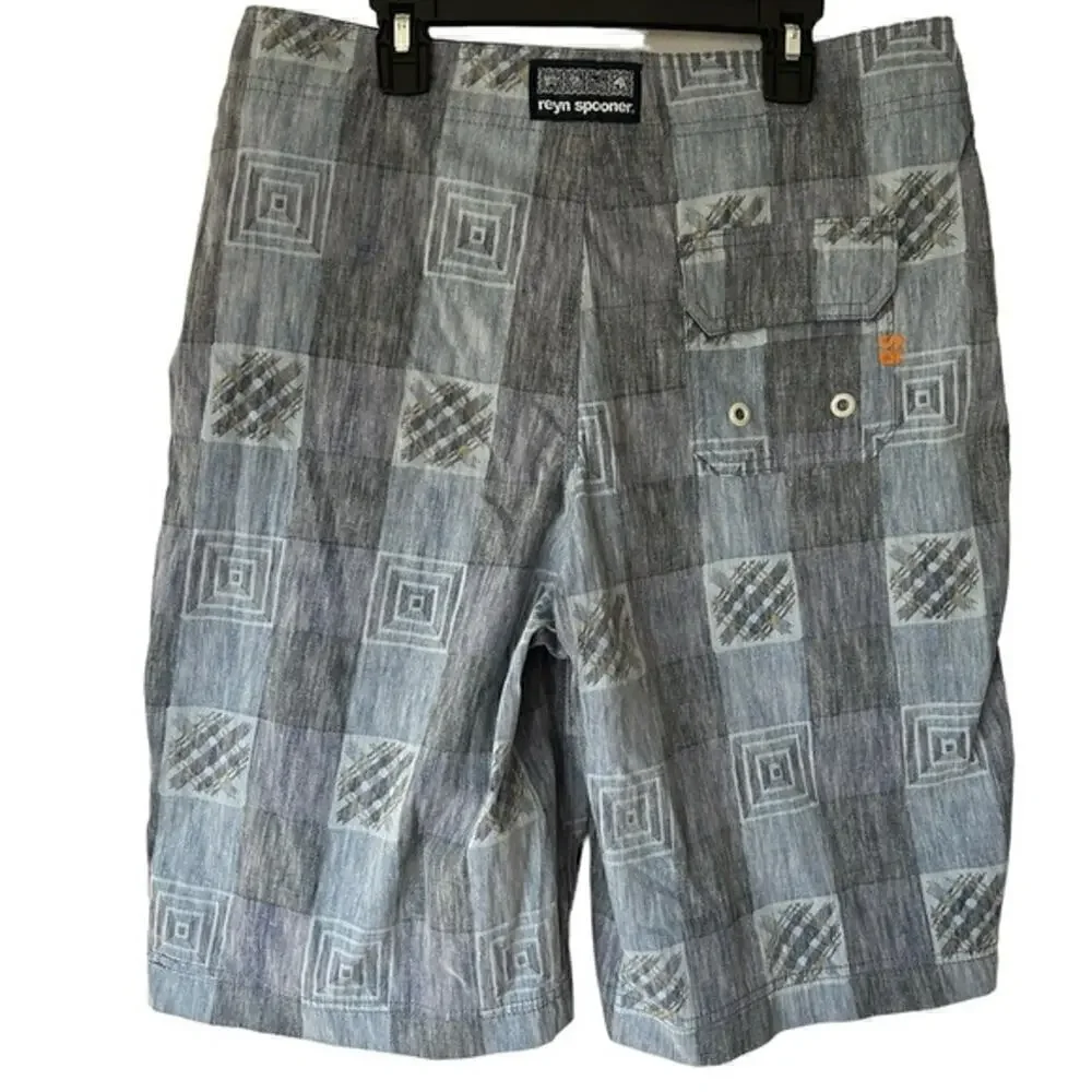 Reyn Spooner Blue/Grey Board Shorts -‎ 30